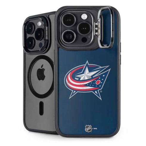 NHL Columbus Blue Jackets Distressed iPhone 15 Pro Kickstand Case