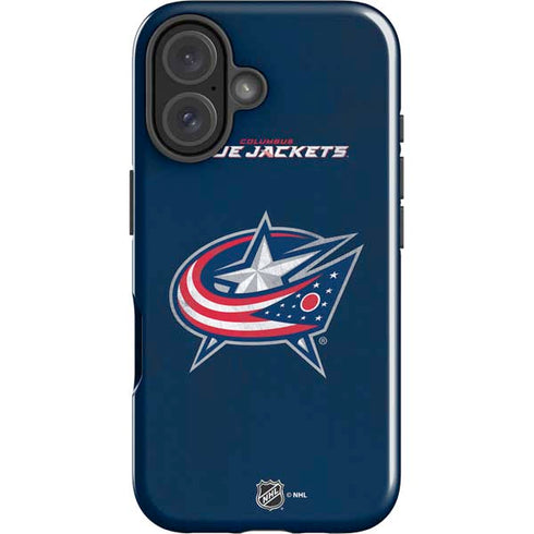 NHL Columbus Blue Jackets Distressed iPhone 16 Impact Case