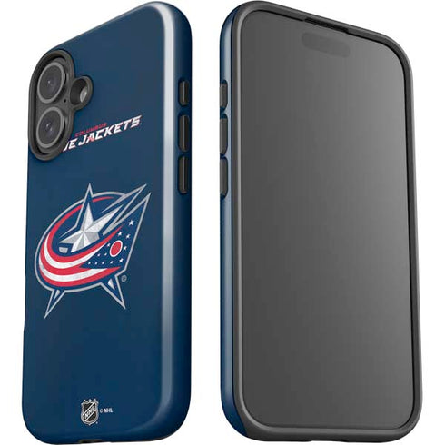 NHL Columbus Blue Jackets Distressed iPhone 16 Impact Case