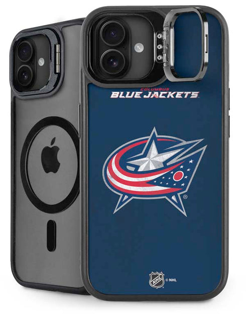 NHL Columbus Blue Jackets Distressed iPhone 16 Kickstand Case