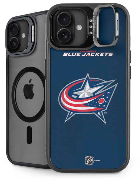 NHL Columbus Blue Jackets Distressed iPhone 16 Plus Kickstand Case
