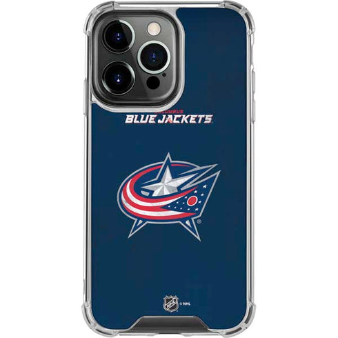 NHL Columbus Blue Jackets Distressed iPhone 16 Pro Clear Case