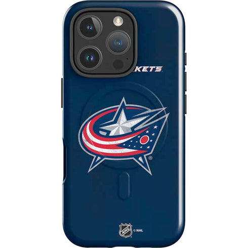 NHL Columbus Blue Jackets Distressed iPhone 16 Pro Magsafe Impact Case
