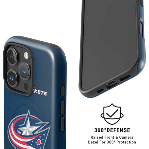 NHL Columbus Blue Jackets Distressed iPhone 16 Pro Magsafe Impact Case