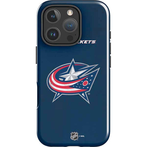 NHL Columbus Blue Jackets Distressed iPhone 16 Pro Max Impact Case