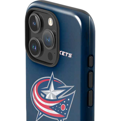 NHL Columbus Blue Jackets Distressed iPhone 16 Pro Max Impact Case