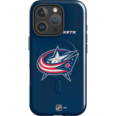 NHL Columbus Blue Jackets Distressed iPhone 16 Pro Max Magsafe Impact Case