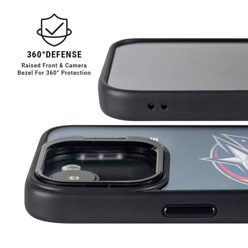 NHL Columbus Blue Jackets Distressed iPhone 16e Kickstand Case