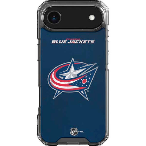 NHL Columbus Blue Jackets Distressed iPhone 17 Air Clear Case