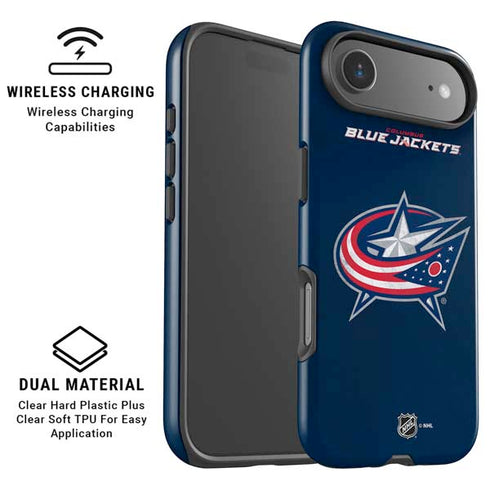 NHL Columbus Blue Jackets Distressed iPhone 17 Air Magsafe Impact Case