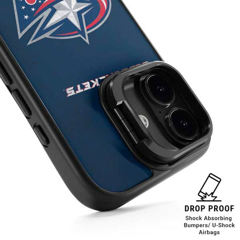 NHL Columbus Blue Jackets Distressed iPhone 17 Kickstand Case