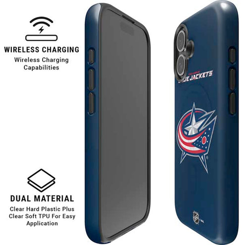NHL Columbus Blue Jackets Distressed iPhone 17 Magsafe Impact Case
