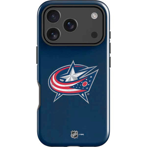 NHL Columbus Blue Jackets Distressed iPhone 17 Pro Max Impact Case