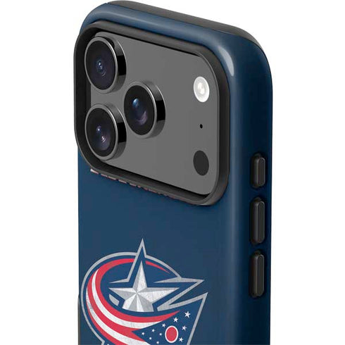 NHL Columbus Blue Jackets Distressed iPhone 17 Pro Max Impact Case