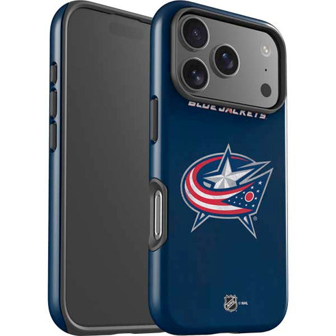 NHL Columbus Blue Jackets Distressed iPhone 17 Pro Max Impact Case