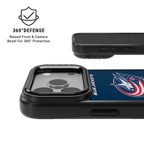 NHL Columbus Blue Jackets Distressed iPhone 17 Pro Max Kickstand Case