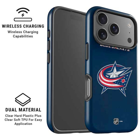 NHL Columbus Blue Jackets Distressed iPhone 17 Pro Max Magsafe Impact Case