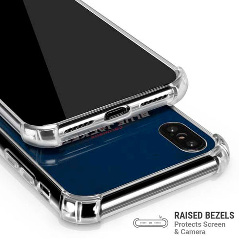 NHL Columbus Blue Jackets Distressed iPhone X/XS Clear Case