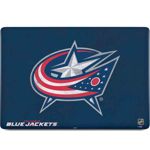 NHL Columbus Blue Jackets Distressed MacBook Skins
