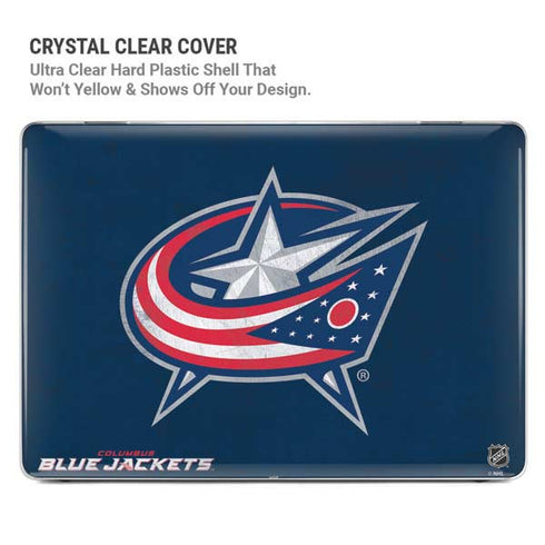 NHL Columbus Blue Jackets Distressed MacBook Cases
