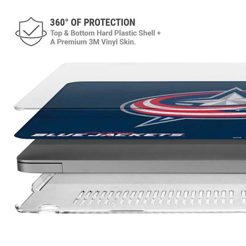 NHL Columbus Blue Jackets Distressed MacBook Cases