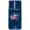 NHL Columbus Blue Jackets Distressed Moto G 5G (2024) Clear Case