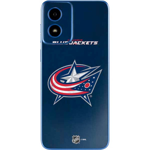 NHL Columbus Blue Jackets Distressed Moto G Play 4G (2024) Skin