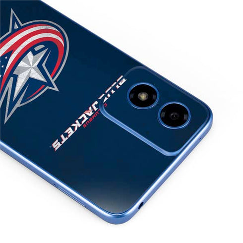 NHL Columbus Blue Jackets Distressed Moto G Play 4G (2024) Skin