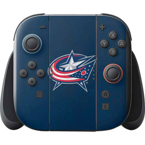 NHL Columbus Blue Jackets Distressed Nintendo Switch 2 (2025) with Joy-Con Skin