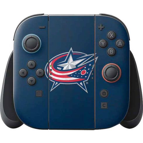 NHL Columbus Blue Jackets Distressed Nintendo Skins
