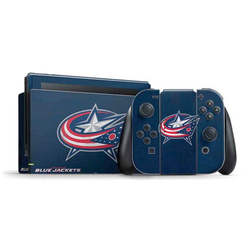 NHL Columbus Blue Jackets Distressed Nintendo Skins