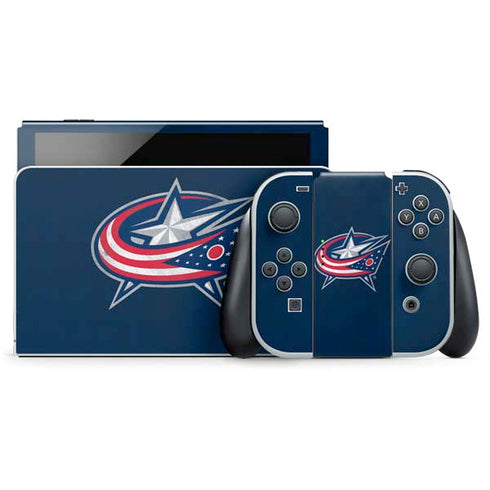 NHL Columbus Blue Jackets Distressed Nintendo Skins