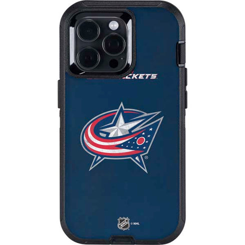 NHL Columbus Blue Jackets Distressed Otterbox Defender iPhone Skin