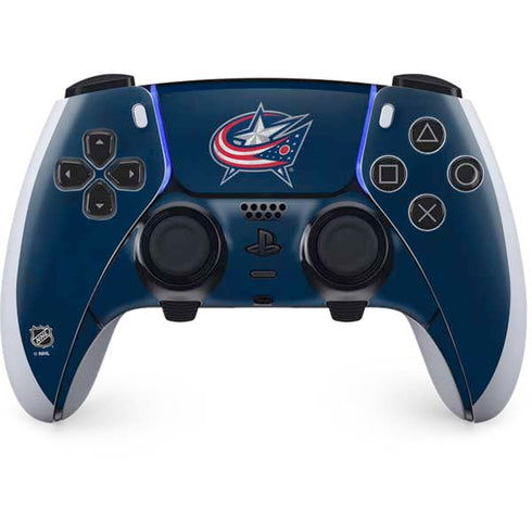 NHL Columbus Blue Jackets Distressed PS5 DualSense Edge Pro Controller Skin