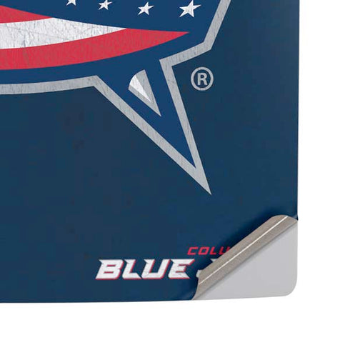 NHL Columbus Blue Jackets Distressed PS5 Pro Disk Console Skin