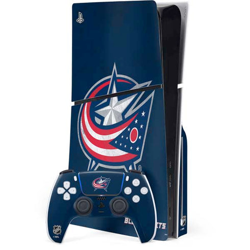 NHL Columbus Blue Jackets Distressed PlayStation PS5 Skins