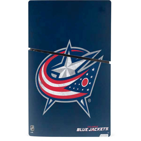 NHL Columbus Blue Jackets Distressed PS5 Slim Digital Edition Console Skin