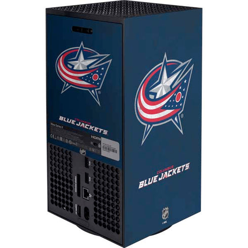 NHL Columbus Blue Jackets Distressed Xbox Series X Bundle Skin