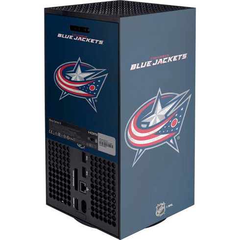 NHL Columbus Blue Jackets Distressed XBox Series X Digital Edition Console Skin