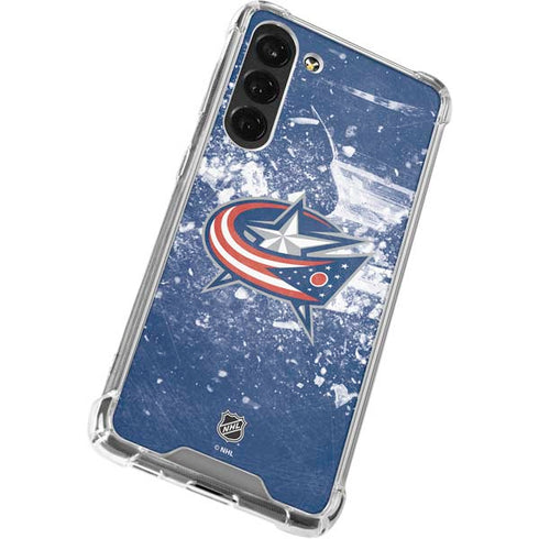 NHL Columbus Blue Jackets Frozen Galaxy S24 FE Clear Case