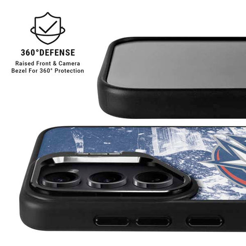 NHL Columbus Blue Jackets Frozen Galaxy S25 Kickstand Case