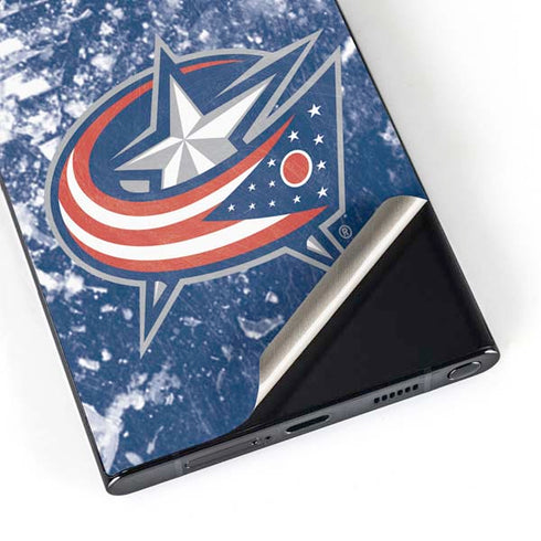 NHL Columbus Blue Jackets Frozen Galaxy S25 Ultra Skin