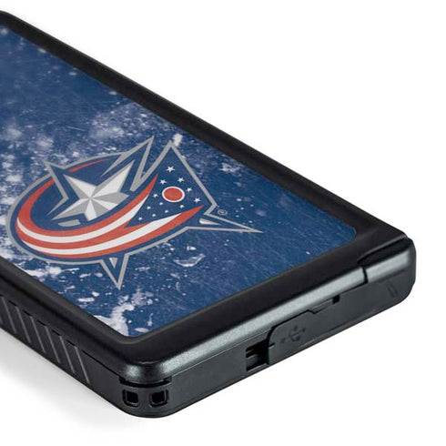 NHL Columbus Blue Jackets Frozen Galaxy S24 Ultra Waterproof Case