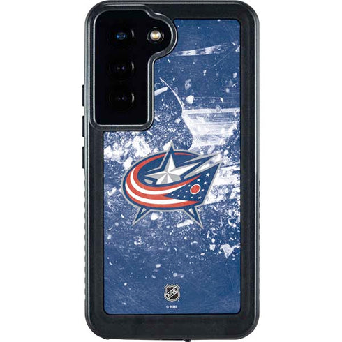 NHL Columbus Blue Jackets Frozen Galaxy S24 Waterproof Case