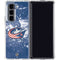 NHL Columbus Blue Jackets Frozen Galaxy Z Fold5 5G Clear Case