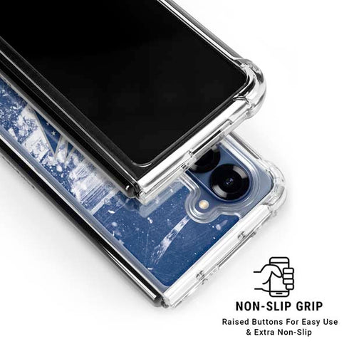 NHL Columbus Blue Jackets Frozen Galaxy Z Fold6 Clear Case