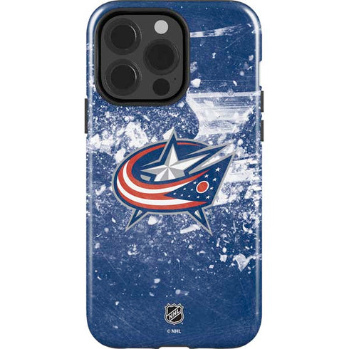 NHL Columbus Blue Jackets Frozen iPhone 15 Pro Impact Case