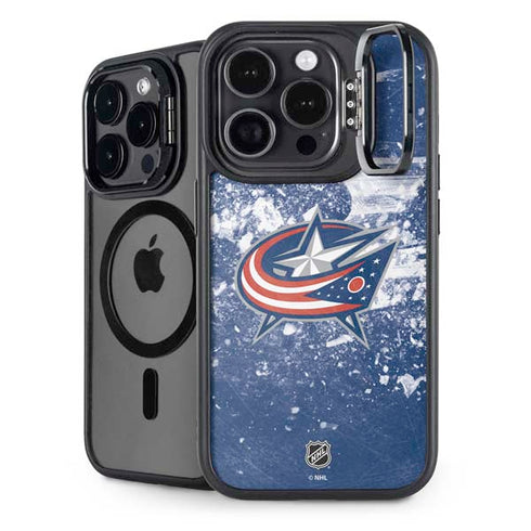 NHL Columbus Blue Jackets Frozen iPhone 15 Pro Max Kickstand Case