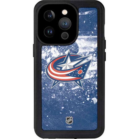 NHL Columbus Blue Jackets Frozen iPhone 15 Pro Waterproof Case