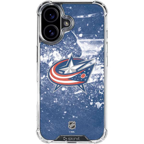 NHL Columbus Blue Jackets Frozen iPhone 16 Clear Case
